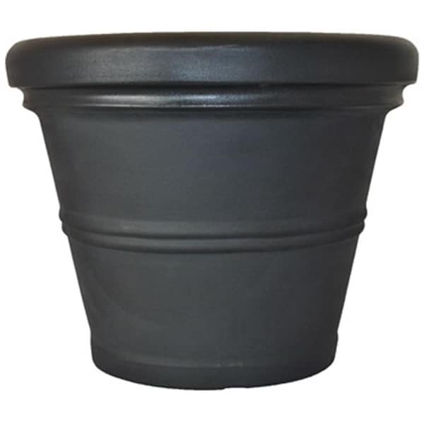 Tusco 20 in. Rolled Rim Planter; Black TUSRR20BK - main